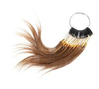 IMIKEYA Muestras de Cabello Humano para Pruebas de Tinte 30 Mechones Color Marrón Oscuro 6° Tabla de Colores para Peluquería y Cosmetología Kit Profesional para Análisis y Técnicas de