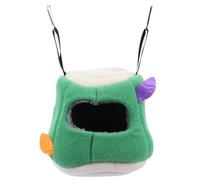 IMIKEYA Nido Colgante para Hámster de Felpa Corta Verde, Cama Cálida y Acogedora para Mascotas Pequeñas Que Se Puede Colgar Jaula Color Aleatorio