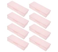 IMIKEYA Organizador de Herramientas para Manicura Grande Rosa Caja de Almacenamiento de 8 Piezas para Accesorios de Uñas Estuche de Plástico PP Resistente para Uso Profesional y