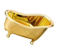IMIKEYA Organizador de Maquillaje Caja de Almacenamiento Dorado Forma de Bañera Diseño Creativo y Funcional de Plástico para Oficina y Tocador
