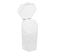 IMIKEYA Organizador de Maquillaje Hexagonal de Acrílico Transparente Tapa Cubo Práctico para Almacenamiento de Brochas y Cosméticos de Escritorio