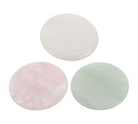 IMIKEYA Paleta para Pestañas de Piedra de 3 Piezas Soporte Redondo para Pegamento de Extensiones Herramienta Profesional para Injerto de Pestañas en Salón y Uso Personal Colores