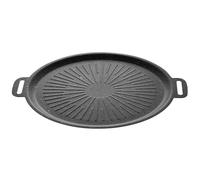 IMIKEYA Parrilla para Barbacoa de Hierro Macizo 30 Cm Antiadherente, Sartén para Carne y Verduras, Accesorios para Barbacoa Portátil para Uso en Exterior y Cocina Doméstica