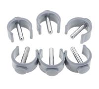 IMIKEYA Pasadores para Bastones 12 Piezas, Cierres de Pasador en Forma de C para Bastones de 25/28 Mm, Bloqueo M5.8x28 Mm, Accesorios de Acero Ligeros para Andadores y Muletas, Uso