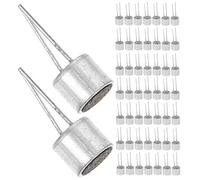IMIKEYA Pastillas de Micrófono Condensador Electret Cilíndricas con 2 Terminales, Captura Omnidireccional, 6 X 5 Mm, 100 Unidades, Componente Electrónico para Grabación de Audio