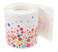 IMIKEYA Pegatina de Borde Ondulado, Borde Decorativo, Blanco, Papel Adhesivo de Placa de Cobre, Recortable y Plegable, para Manualidades y Decoración de Aula