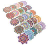 IMIKEYA Pegatinas de Mandala para Portátil y Cuaderno, PVC, 2 Juegos | sin Residuos, Decorativas y Prácticas, Fáciles de Despegar, 50 Hojas por Juego, Uso en Maleta y Ordenador