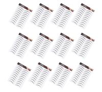 IMIKEYA Pegatinas Impermeables para Cejas Plantillas de Maquillaje Fáciles de Usar 6d Efecto Pelo Natural, 12 Unidades Negras, Tatuajes Temporales para Cejas Realistas para Belleza