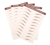 IMIKEYA Pegatinas para Cejas Postizas 3D Resistentes al Agua 4 Hojas Marrón Natural Adhesivo Temporal de Transferencia Agua para Cejas Femeninas Maquillaje Duradero y Realista