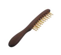 IMIKEYA Peine Masajeador de Sándalo con Doble Línea de Púas Anchas Peine de Madera Natural para Cuero Cabelludo Masaje Capilar y Desenredado Herramienta para Cuidado del Cabello en