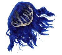 IMIKEYA Peluca Corta Bob Rizada Azul para Mujer, Mantén Forma y Cómoda, Adecuado para Cosplay, Fiestas y Disfraces