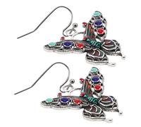 IMIKEYA Pendientes Colgantes Coloridos Joyería Boho Vintage para Mujer Accesorios Étnicos con Esmalte Brillante para Fiestas Tropicales y Verano