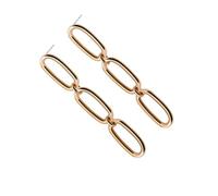 IMIKEYA Pendientes Geométricos de Cadena Elíptica Pendientes Colgantes para Mujer Elegantes y Personalizados Dorados Talla Grande para Decoración de Orejas