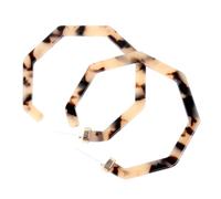 IMIKEYA Pendientes Redondos De Acrílico Color Rosa De Leopardo Para Mujer, Diseño Poligonal Ligero, Accesorios De Moda Para Uso Diario y Ocasiones Casuales