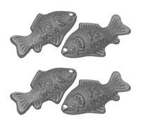 IMIKEYA Pescado de Hierro para Cocinar 4 Piezas Hierro Grado Alimenticio con Orificio para Colgar para Veganos Atletas Dietas Saludables Utensilio Reutilizable para Mejorar