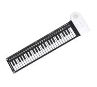 IMIKEYA Piano Electrónico Portátil Plegable de 49 Teclas de Silicona y Abs, Teclado Enrollable Adecuado Adultos, Fácil de Transportar y Usar Lugar
