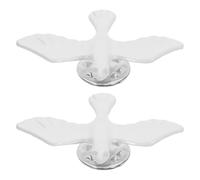 IMIKEYA Pin Espiritual de Paloma Blanco para Comunión, Broche de Solapa de Aleación de Zinc, Diseño Realista y Elegante, Pack de 2 Piezas para Ceremonias Religiosas