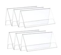 IMIKEYA Placas de Identificación para Escritorio 6piezas Letrero Acrílico Doble Cara Soporte para Tarjetas para Eventos y Bodas Oficina y Conferencias