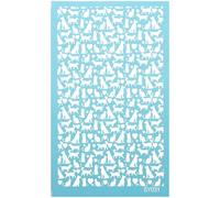 IMIKEYA Plantilla de Serigrafía Lavable, Plantilla de Arcilla Polimérica para Hacer Tú Mismo, Poliéster, Formas Corazón, Gato y Perro, DIY