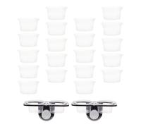 IMIKEYA Plato de Agua y Comida para Reptiles con Ventosa, Doble Compartimento, Accesorio Práctico para Terrarios, 2 Piezas con 20 Cuencos, Adecuado para Geckos y Color Aleatorio