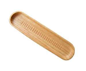 IMIKEYA Plato de Sushi de Madera Caqui para Servir Comida Japonesa | Bandeja Clásica de Estilo Japonés, Superficie Lisa y Cómoda, para Buffet, Picnics, Nueces y Verduras