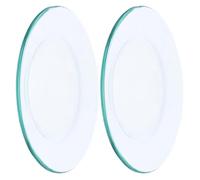 IMIKEYA Platos Calentadores de Fragancias Reutilizables de Vidrio Borosilicato para Difusores de Aceites Esenciales, Pack de 2 Piezas para Calentadores Dobles de Cera
