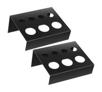 IMIKEYA Portavasos para Tintas de Pigmento de Tatuaje, Soporte Rectangular de Hierro Negro, 2 Piezas Organizador, Adecuado para Artistas y Pintores en Espacios de Trabajo
