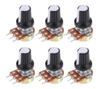 IMIKEYA Potenciómetro Ajustable de Eje Cónico Progresivo con Perilla, 10 Piezas, Plástico y Cobre, Resistente y Adecuado para Sistema Automático Industrial