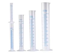 IMIKEYA Probeta Graduada De Plástico 5 Piezas (50ml a 1000ml) Transparente Base Estable, Cilindros De Medición Científica Para Laboratorio y Escuela