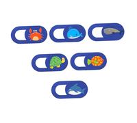 IMIKEYA Protector de Privacidad para Cámara Web Adhesivo con Diseño de Animales Marinos, Funda Abs para Ordenador y Portátil, Pack de 6 Piezas Decorativas