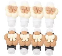 IMIKEYA Protectores De Cable USB Diseño De Dibujos Animados para Hogar y Oficina, Funda Protectora Anti-Doblez 8 Piezas Tamaño Estándar, Colores Beige y Café Flores