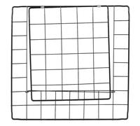 IMIKEYA Puerta para Jaula de Mascotas 35X35 CM Negra Puerta Multiusos Desmontable de Hierro para Gatos y Perros Montaje sin Herramientas Resistente y Transpirable para Parques