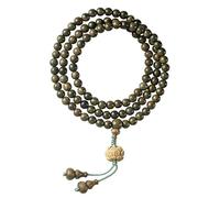 IMIKEYA Pulsera de Sándalo de Madera Cuentas para Hombre y Mujer Pulsera de Oración Diseño de Flor de Loto para Meditación y Oración Casa
