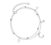 IMIKEYA Pulsera Vintage de Cobre para Mujer Diseño y Luna Brazalete Cómodo para Cumpleaños y