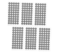 IMIKEYA Puntos Reflectantes para Escáner 3D Película Pet Altamente Reflectante y Fácil de Usar, Paquete de 6 Hojas 50 Pegatinas para Operación de Escaneo