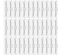 IMIKEYA Regla Adhesiva Reutilizable para Cejas 100 Piezas Herramienta para Medir y Posicionar Línea de Cejas PVC Blanco Escala Clara Adecuado para Diseño y Microblading Facial