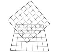 IMIKEYA Rejilla Metálica de Pared Colgante sin Taladro 35X35 CM Color Negro 2 Paneles de Alambre para Fotos y Decoración Adecuado para Cocina Baño y Dormitorio