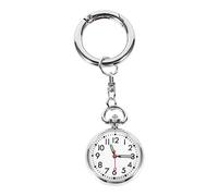 IMIKEYA Reloj De Enfermera Colgante Luminoso De Bolsillo, Acero Inoxidable Plateado, Puntero Brillante, para Personal Médico y Estudiantes, Práctico y Compacto