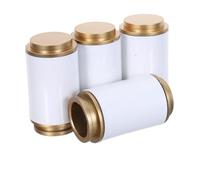 IMIKEYA Remates de Barra de Cortina de 22 Mm, Cabezales Decorativos de Columna en Color Marfil, Juego de 4 Piezas, Tapa Protectora para Extremos de Riel, Accesorios para Decoración