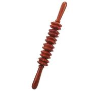IMIKEYA Rodillo de Masaje Corporal de Madera de Palisandro Seis Ruedas Dentadas Masajeador Manual para Piernas y Abdomen Herramienta Portátil para Aliviar la Fatiga y Relajar Músculos