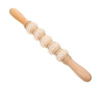 IMIKEYA Rodillo de Masaje Corporal de Madera Portátil Cinco Esferas, Herramienta de Masaje Manual de Acabado Fino para Uso en Casa y Cualquier Lugar