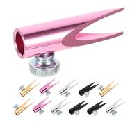 IMIKEYA Sacapuntas Manual para Lápices de Cejas 12 Piezas de Aleación de Aluminio Diseño Cilíndrico Ranuras en U para Afilado de Precisión Colores Variados Rosa Plata Dorado