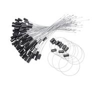 IMIKEYA Sellos de Cable Metálico Alambre de Acero Galvanizado Diseño Irreversible y 100 Negro para Camiones y Remolques para Transporte Terrestre