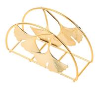 IMIKEYA Servilletero creativo de hojas de hierro dorado, moderno y reutilizable para mesa, soporte decorativo para pañuelos para el hogar, cocina, comedor y fiesta