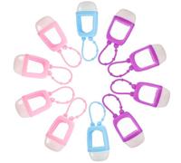 IMIKEYA Set de 7 Botellas Rellenable Vacía de Silicona de 30ml con Funda para Llavero, Reutilizable y Conveniente para Llevar en Bolsos o Pañaleras Color Aleatorio