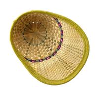IMIKEYA Sombrero Unisex de Bambú Protección UV con ala Ancha para Sol Labor y Uso Diario Diseño Artesanal Oriental Talla Color Aleatorio