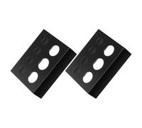 IMIKEYA Soporte 2 Piezas para Pigmento de Tatuaje Rectangular de Hierro Negro 7 Orificios, Diseño Multihueco, para Almacenamiento y Clasificación en Maquillaje Artístico