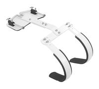 IMIKEYA Soporte ajustable para caja de percusión con arnés de aluminio y respaldo, color blanco, diseñado para batería snare, cómodo para conciertos y ensayos