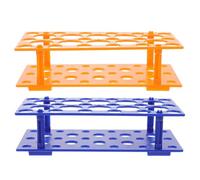 IMIKEYA Soporte Color Desmontable de para Tubos de Plástico Prueba 18 Orificios de 15ml y 10 Orificios de 50ml Fácil de Montar y Usar, Paquete de 2 Piezas Aleatorio para Color Aleatorio