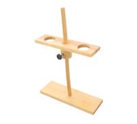 IMIKEYA Soporte de Embudos de Madera con Orificios y Altura Ajustable Soporte Estable para Laboratorio Instrumento Docente Multifuncional para Experimentos Científicos